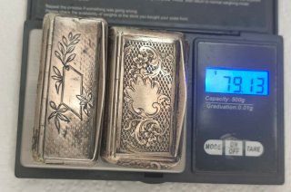 2 pitilleras antiguas plata