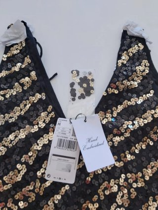 Vestido de fiesta lentejuelas Mango (a estrenar)