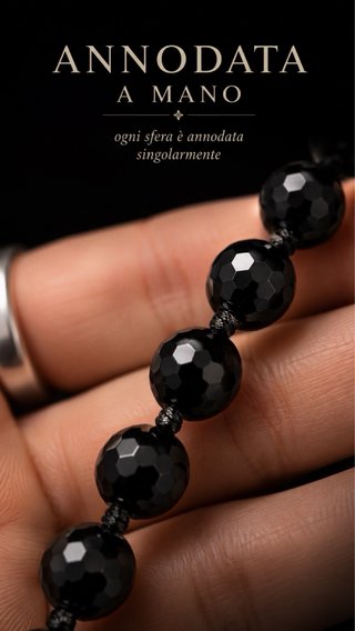 Collana perle vetro sfaccettato nere