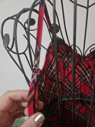 Vestido longo xadrez S