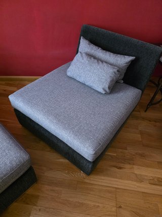 Sofá Modular Gris + Sillón