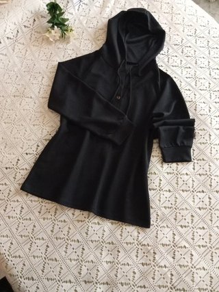 Jersey con capucha negro talla L