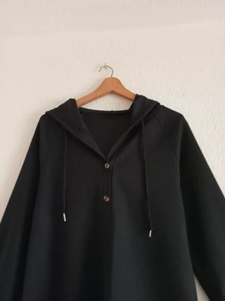 Jersey con capucha negro talla L