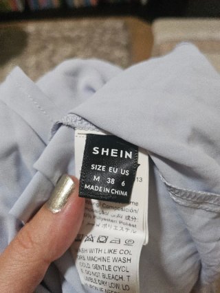 Vestido longo azul Shein tamanho M