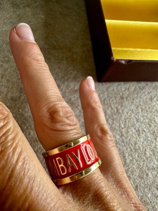 Anillo Bimba y Lola Rojo y Dorado talla11