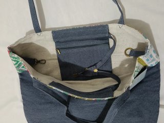 Bolso grande estampado étnico