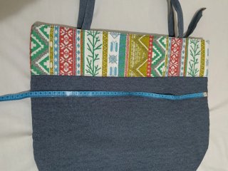Bolso grande estampado étnico