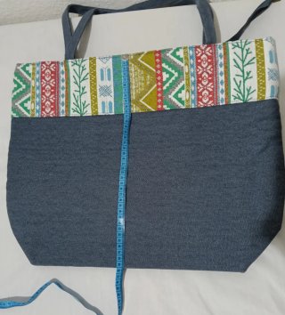 Bolso grande estampado étnico