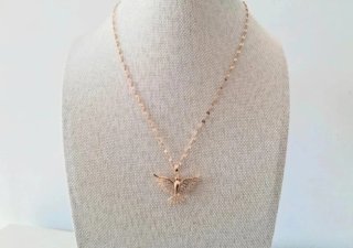 Elegante collar con colgante de pájaro vintage !!