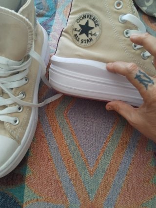 Converse All Star Beige y Morado
