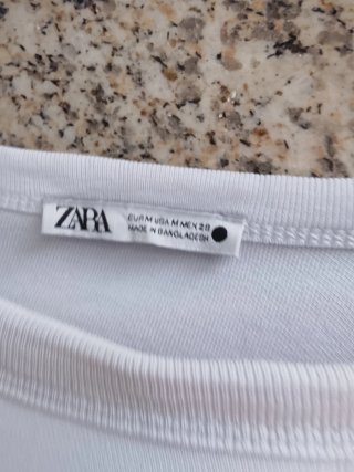Camiseta Zara Blanca Talla M