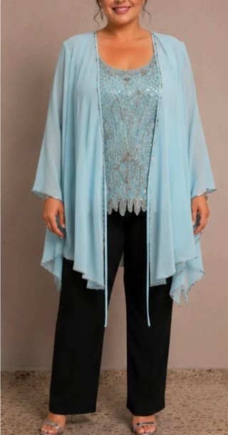 Conjunto Top Pedrería y Cárdigan Fiesta