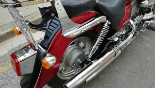 Hyosung Aquila 250 Moto Cruiser Roja Negra