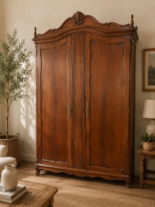 Armario de madera castaño
