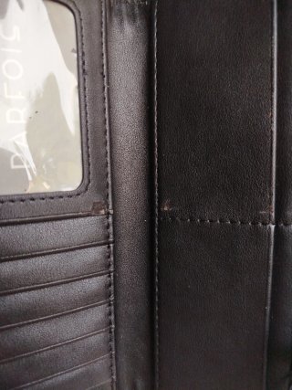 Monedero Parfois negro tejido 20 cm