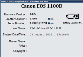 Canon EOS 1100D + 18-55 IS II _ 13.564 disparos