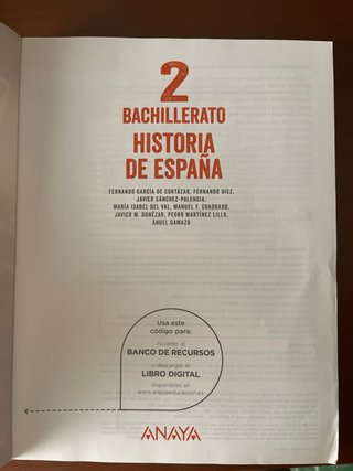 Historia de España 2 bachillerato