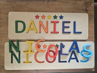 Puzzle madera nombres DANIEL NICOLAS