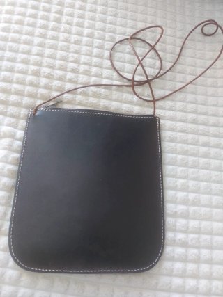 Bolso artesano cuero marrón