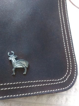 Bolso artesano cuero marrón