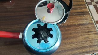 Olla Fondue Vitrex Negra y Roja