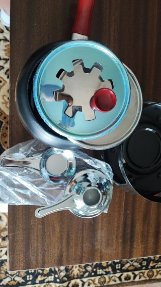 Olla Fondue Vitrex Negra y Roja