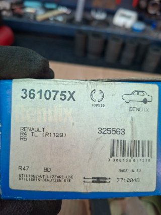 Zapatas de freno Bendix 361075X Renault