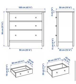Cómoda IKEA Blanca 3 Cajones