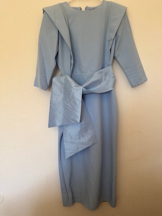 Vestido fiesta Juan Bernal azul nuevo