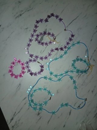 Conjunto Colar e Pulseira Borboletas Crianças