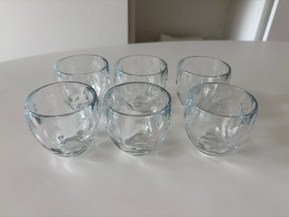 Set 6 Tazzine Caffè Guzzini Vetro con Piattini