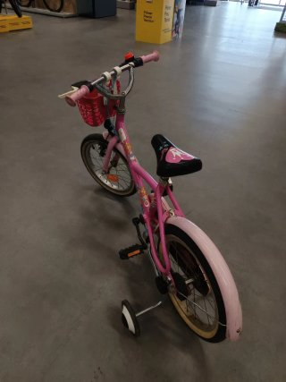 Bicicleta Infantil B'TWIN 14 Rosa + Ruedines