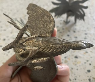 Coppia Galli Combattimento Vintage Bronzo