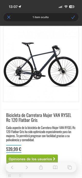 Bicicleta Van Rysel Triban RC120 Flatbar S