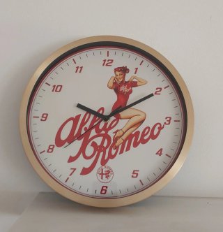 Relógio de Parede Alfa Romeo Pin-up