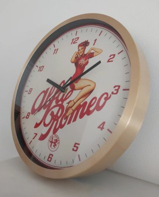 Relógio de Parede Alfa Romeo Pin-up