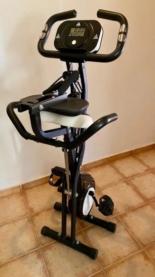 Bicicleta Estática Plegable con Ruedas