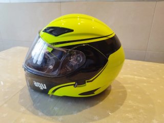 Casco modular AGV amarillo fluorescente nuevo