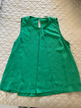Blusa Sfera sin mangas verde talla única