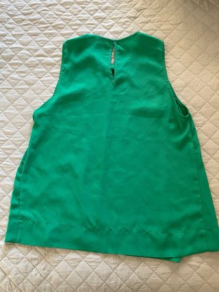 Blusa Sfera sin mangas verde talla única