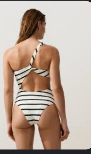 Bañador Trikini Oysho Cuadros Rosa Talla M