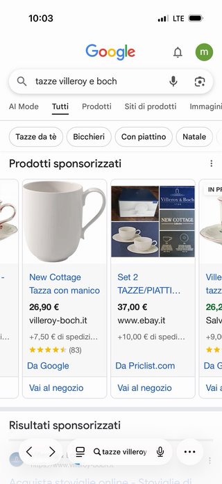 Villeroy & Boch tazze caffè, tazze alte 2 piatti