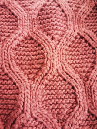 Gorro y cuello  rosa-malva