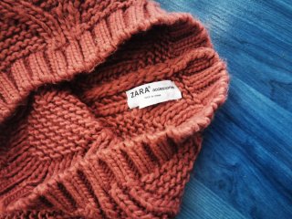 Gorro y cuello  rosa-malva