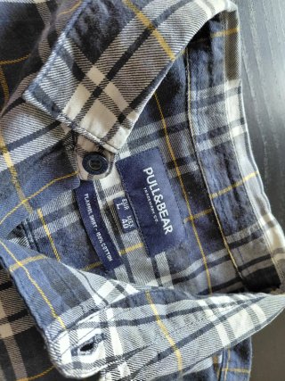 Camisa de franela Pull&Bear azul L