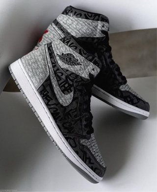 Jordan 1 Negro y Gris sin caja por eso el precio