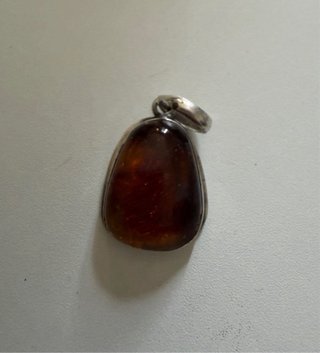Colgante Plata y Ámbar Natural Boho