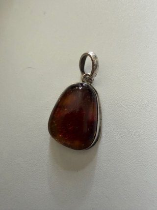 Colgante Plata y Ámbar Natural Boho