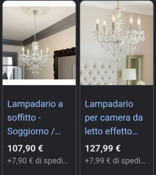 Lampadario Shabby chic
