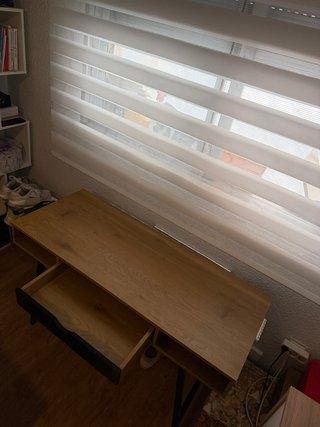Mesa de escritorio madera y metal